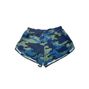 New Balance Blue Camo Activewear Shorts - Women's Medium